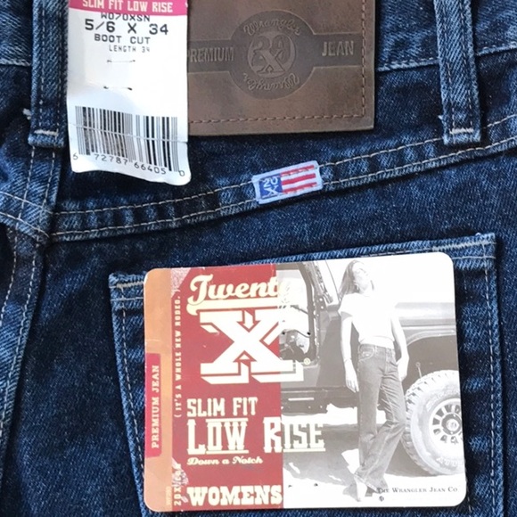 WRANGLER jeans “NWT” Sz 5/6 x 34 Dark blue - Picture 6 of 7